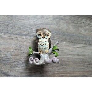 Jim Shore Heartwood Creek Mini Owl on Branch~ Resin Figurine~Brown